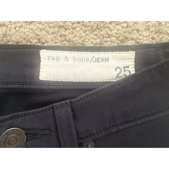Rag & Bone Jean Legging Womens 25 Black Plush Skinny Stretch Pants - Picture 7 of 9